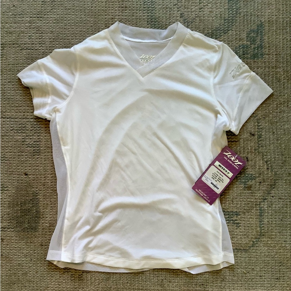 Zoot Women's Ultra Tech White V-Neck Tee Sz XS NWT